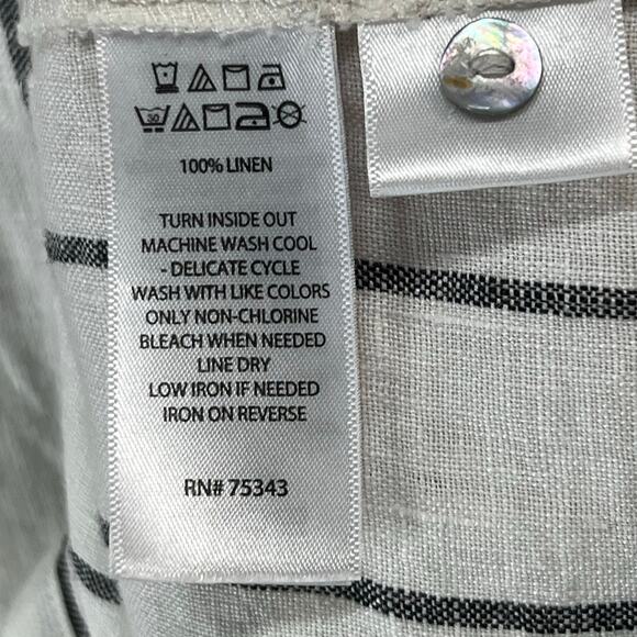 Joie White and Black Striped Blouse - Picture 13 of 14